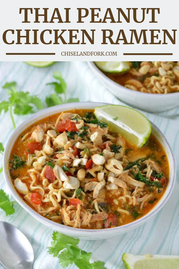 Thai Peanut Chicken Ramen Recipe - Chisel & Fork