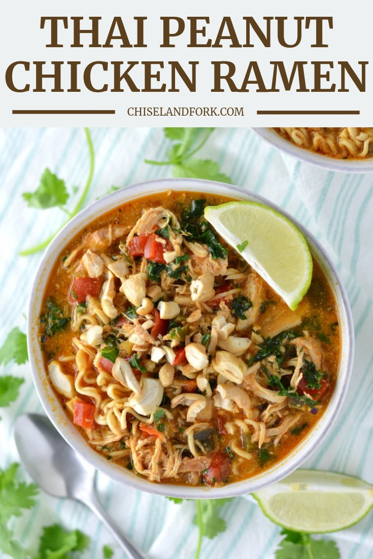 Thai Peanut Chicken Ramen Recipe - Chisel & Fork