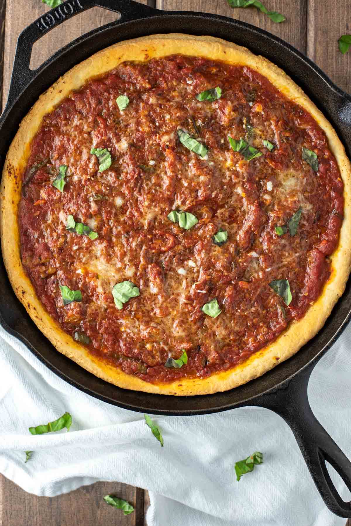 Chicago-Style Deep Dish Pizza Recipe - Chisel & Fork