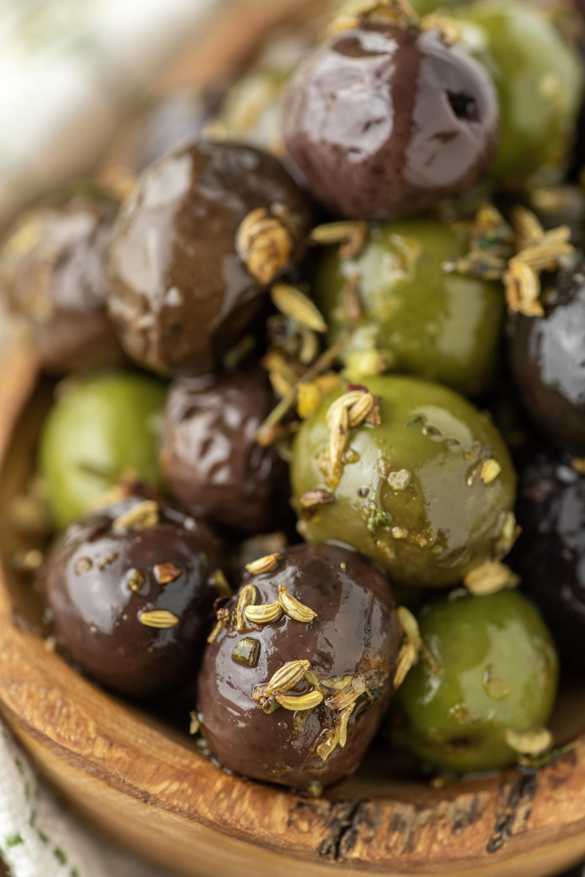 Grilled Olives with Garlic and Peppers (Baked Olives) - Vindulge