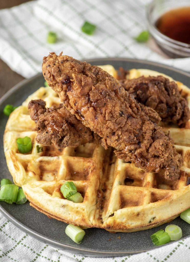 Crispy Fried Chicken and Waffles Recipe - Chisel & Fork