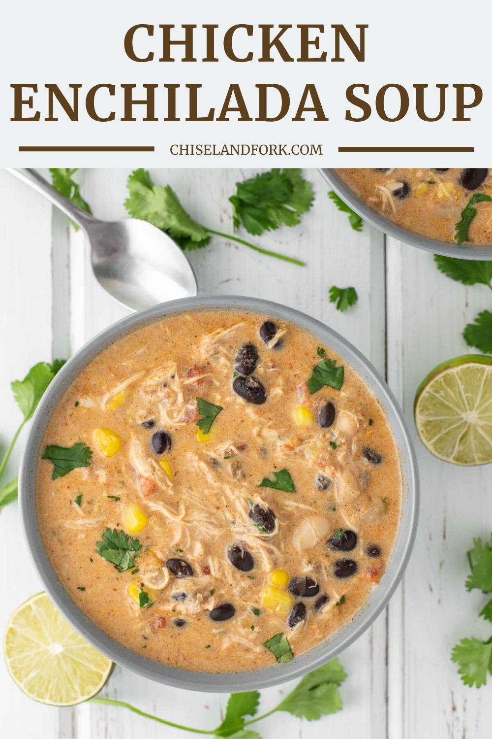 Green Chili Chicken Enchilada Soup - Chisel & Fork