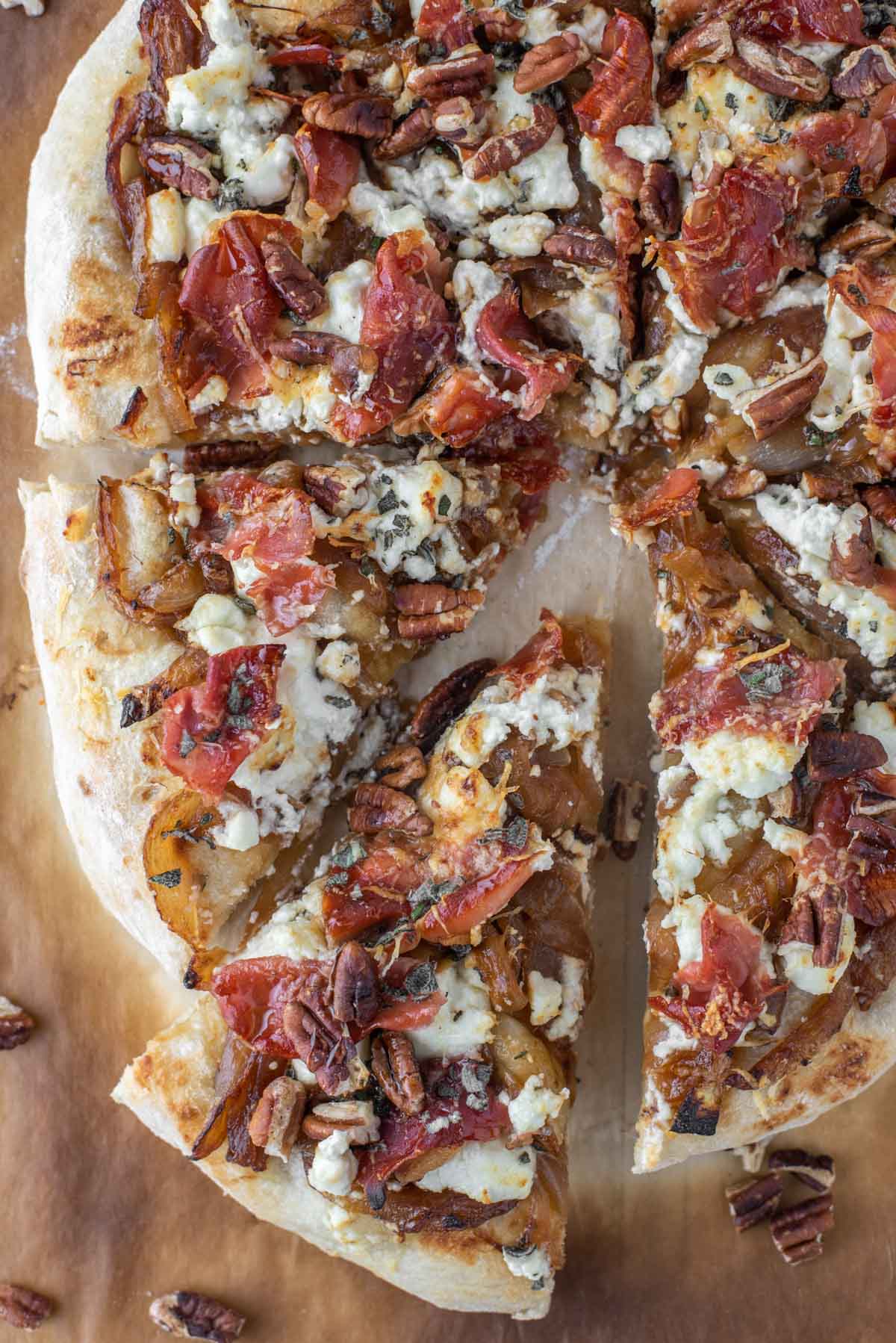 Goat Cheese Pizza - A Combo of Sweet & Savory - Chisel & Fork
