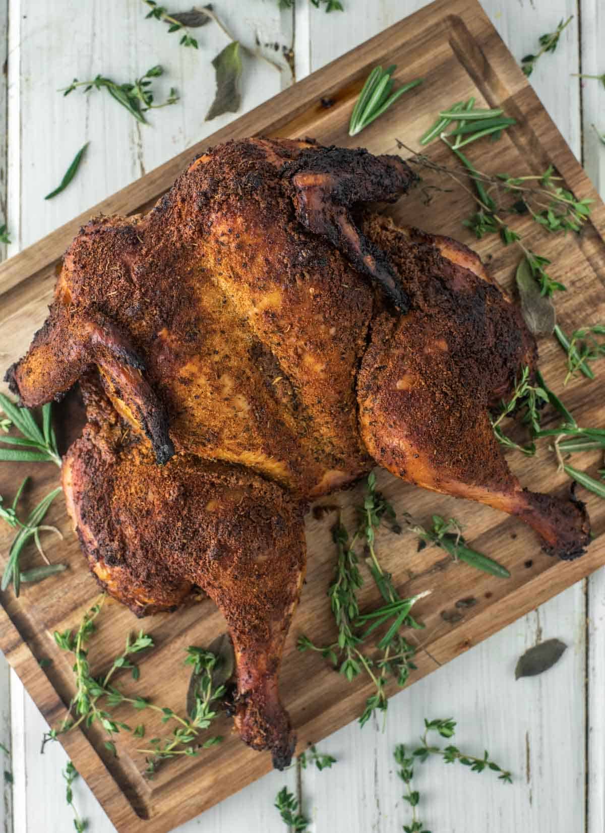 Smoked Spatchcock Chicken Recipe Chisel And Fork