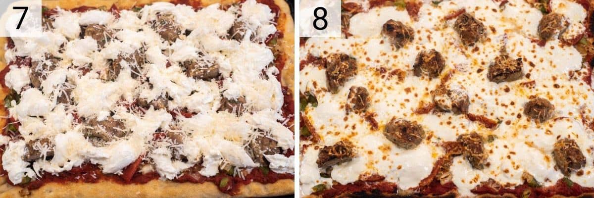 Pizza Sicilian Recipe con masa delgada crujiente